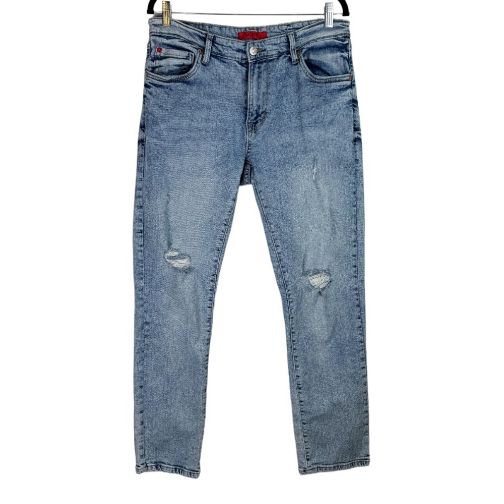 MBX Mens Slim Fit Jeans Sz 32x30 Light Acid Wash